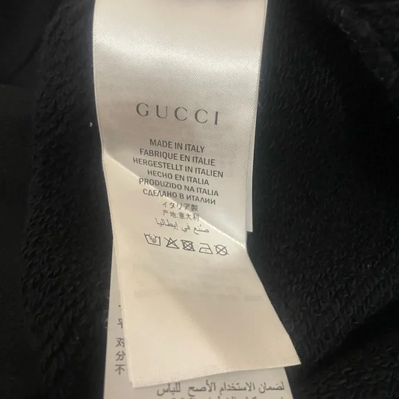 Gucci Lip and Logo Print Cotton Jersey Sweatshirt Sz S - Picture 5 of 10
